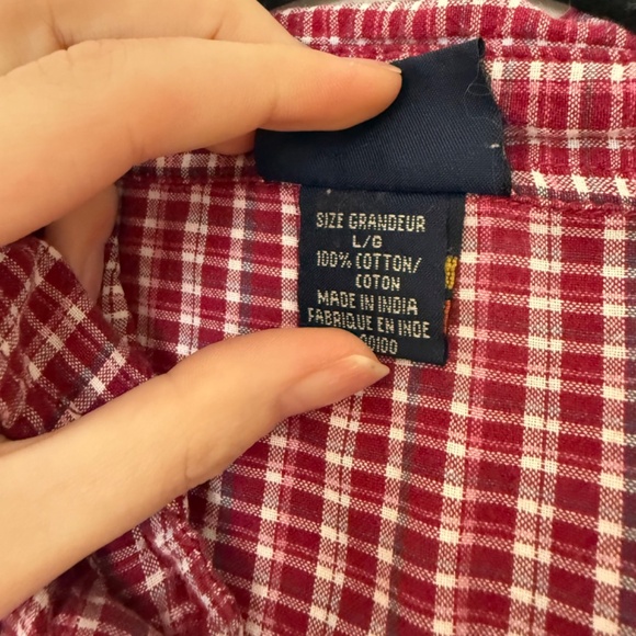 VINTAGE Cherokee rustic red checkered button down longsleeve - Picture 10 of 10